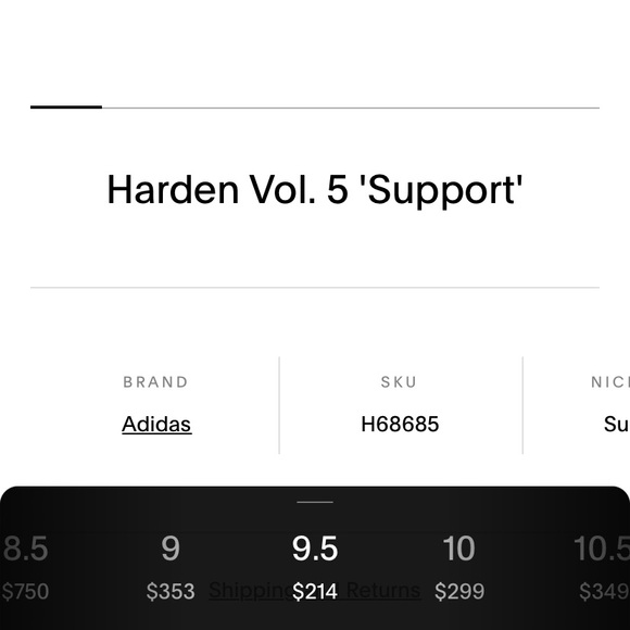 Harden Vol. 5 “Support” or “Futurenatural Clear Mint” - Picture 8 of 8